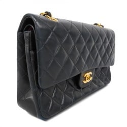 Chanel Shoulder Bag Matelasse Lambskin Black Women's