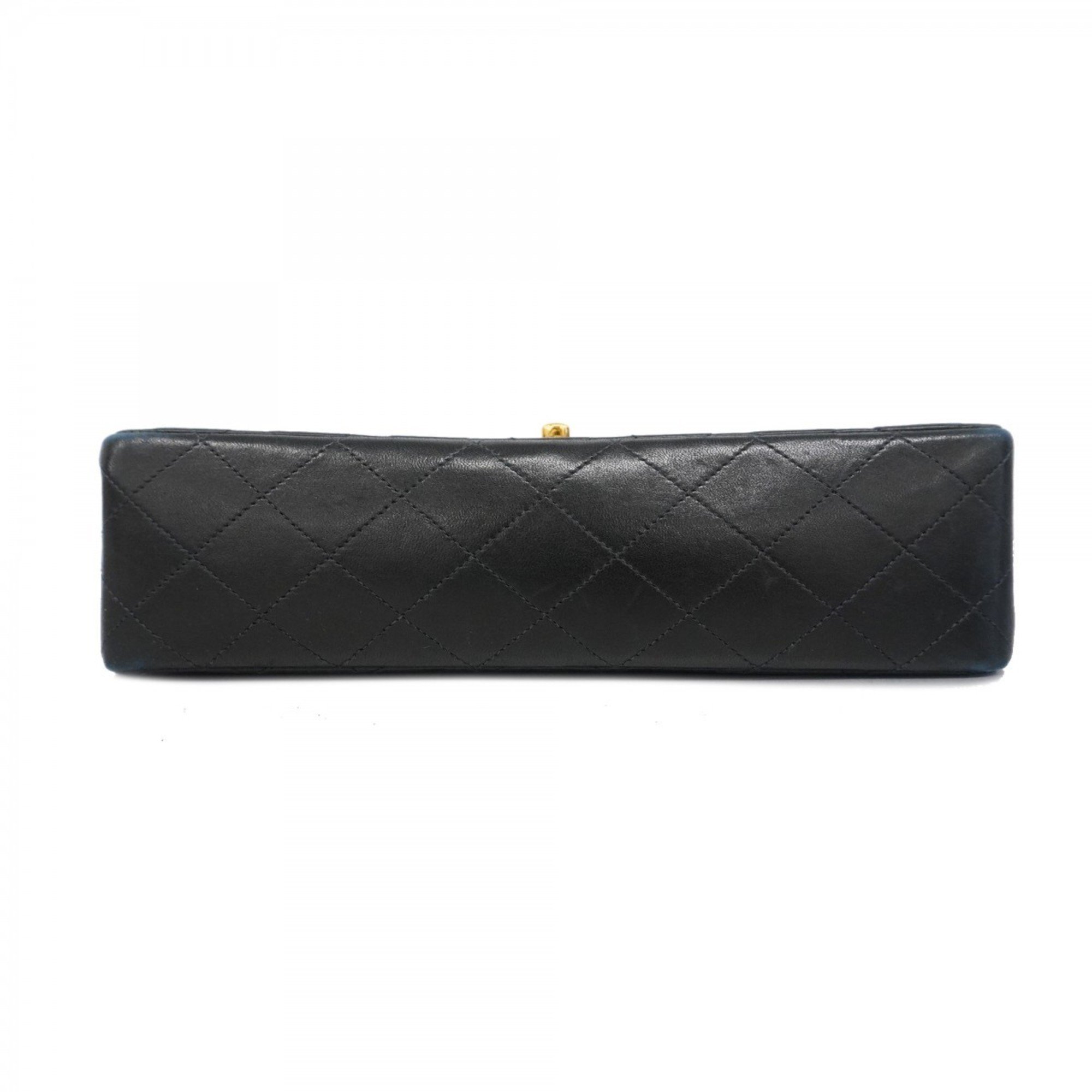 Chanel Shoulder Bag Matelasse Lambskin Black Women's