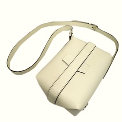 Valextra Trick Track Crossbody Shoulder Bag Leather Women's White