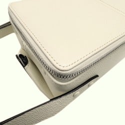 Valextra Trick Track Crossbody Shoulder Bag Leather Women's White