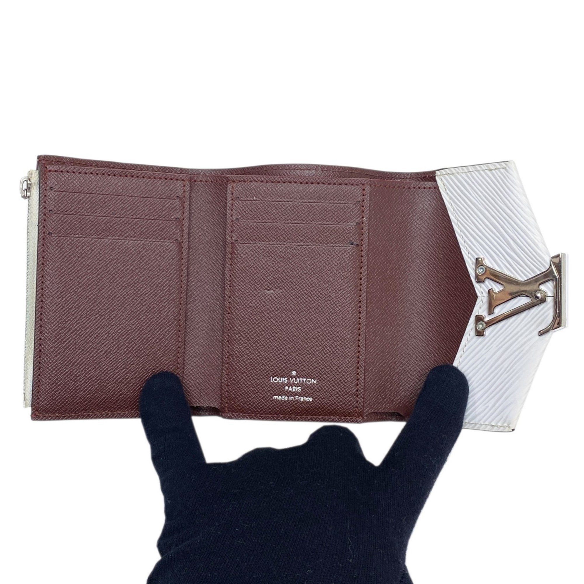 LOUIS VUITTON Louis Vuitton Portefeuille Victorine Capucines M69165 SP0260 Epi Wallet Compact White Women's Men's