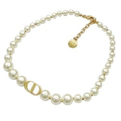 Christian Dior 30 Montaigne Choker Metal Resin Pearl Gold Women's