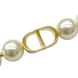 Christian Dior 30 Montaigne Choker Metal Resin Pearl Gold Women's