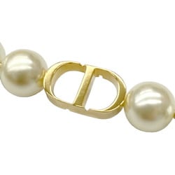 Christian Dior 30 Montaigne Choker Metal Resin Pearl Gold Women's