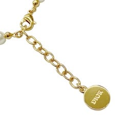 Christian Dior 30 Montaigne Choker Metal Resin Pearl Gold Women's