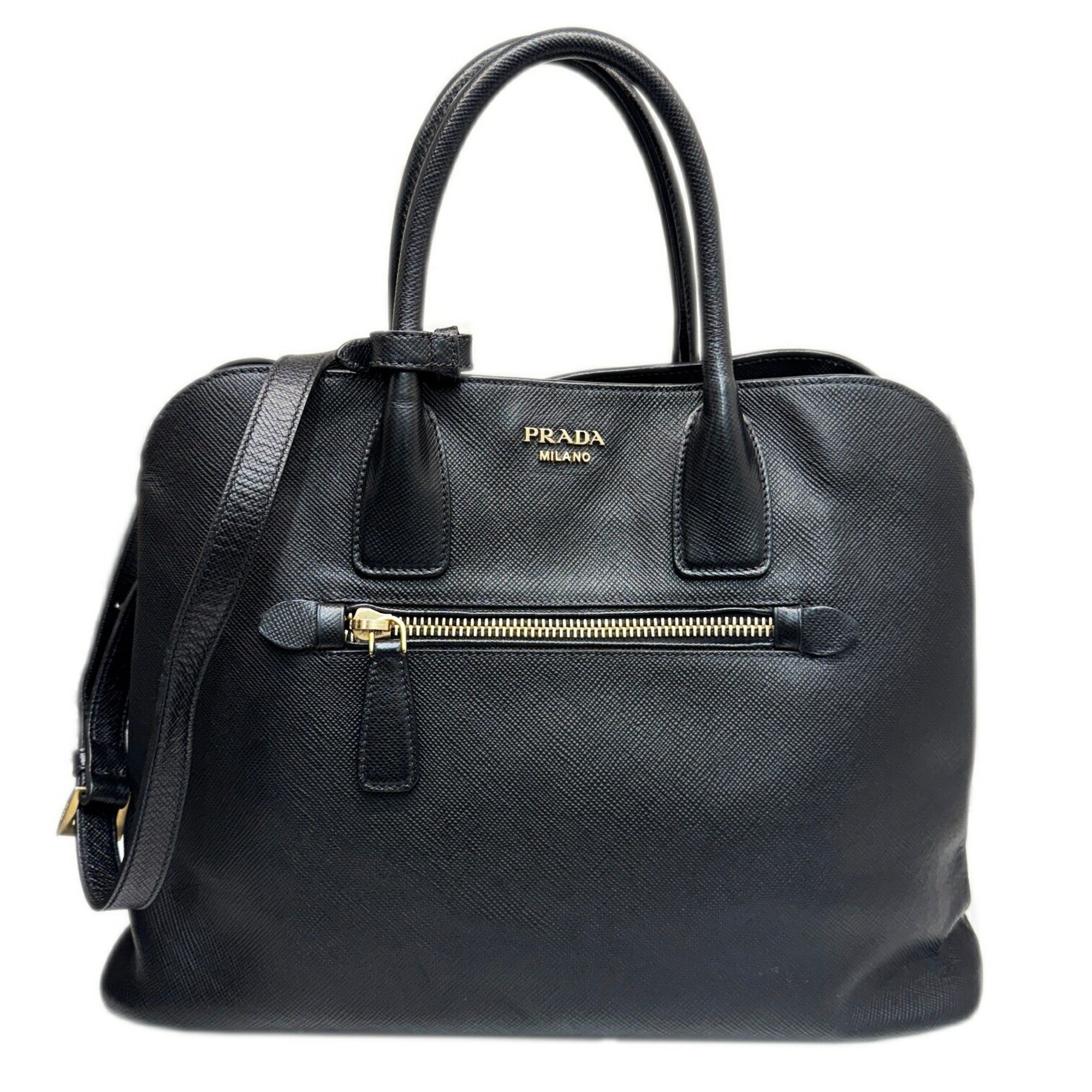 PRADA Prada Tote Bag Handbag Saffiano BN2553 Black