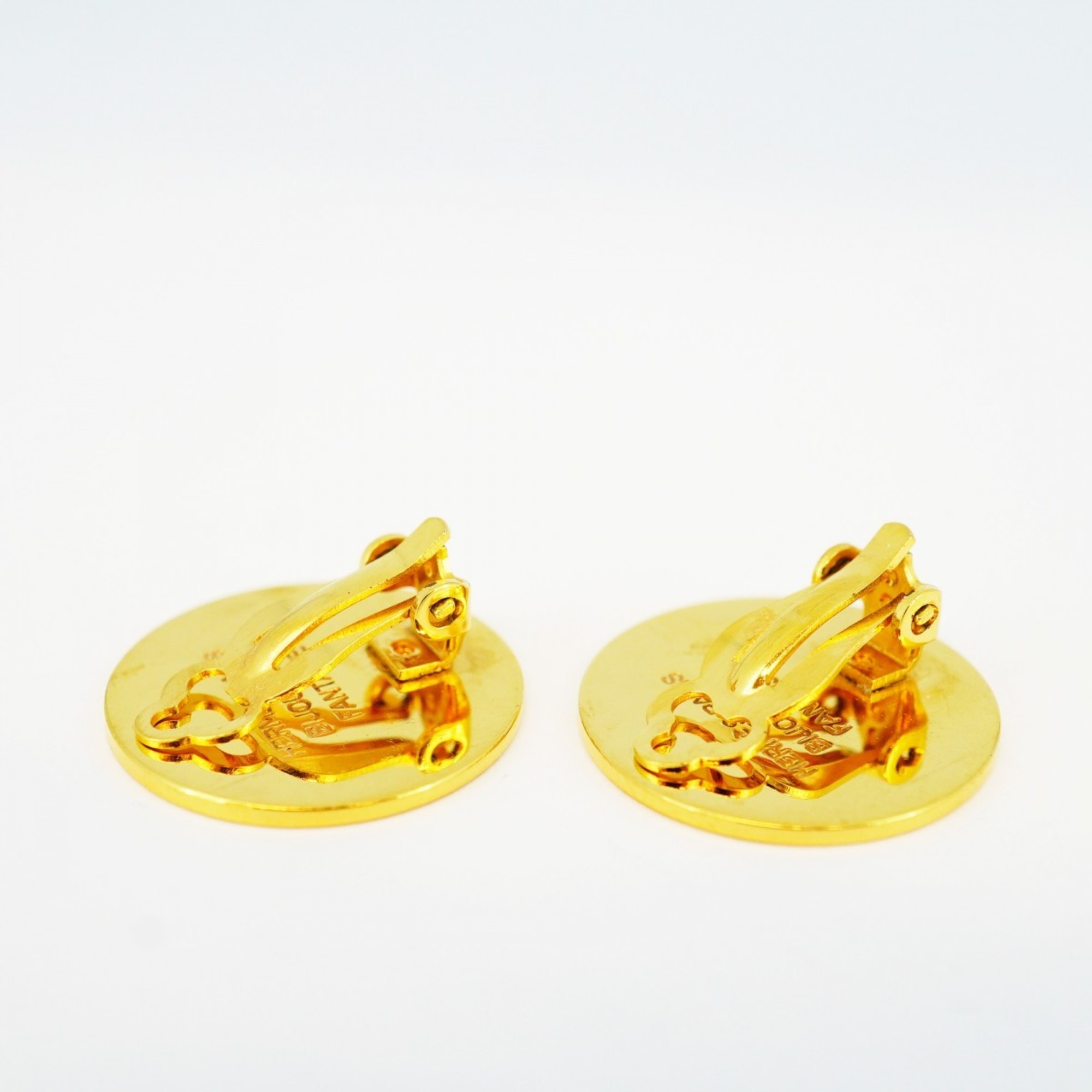 Hermes Earrings Serie GP Plated Gold Ladies