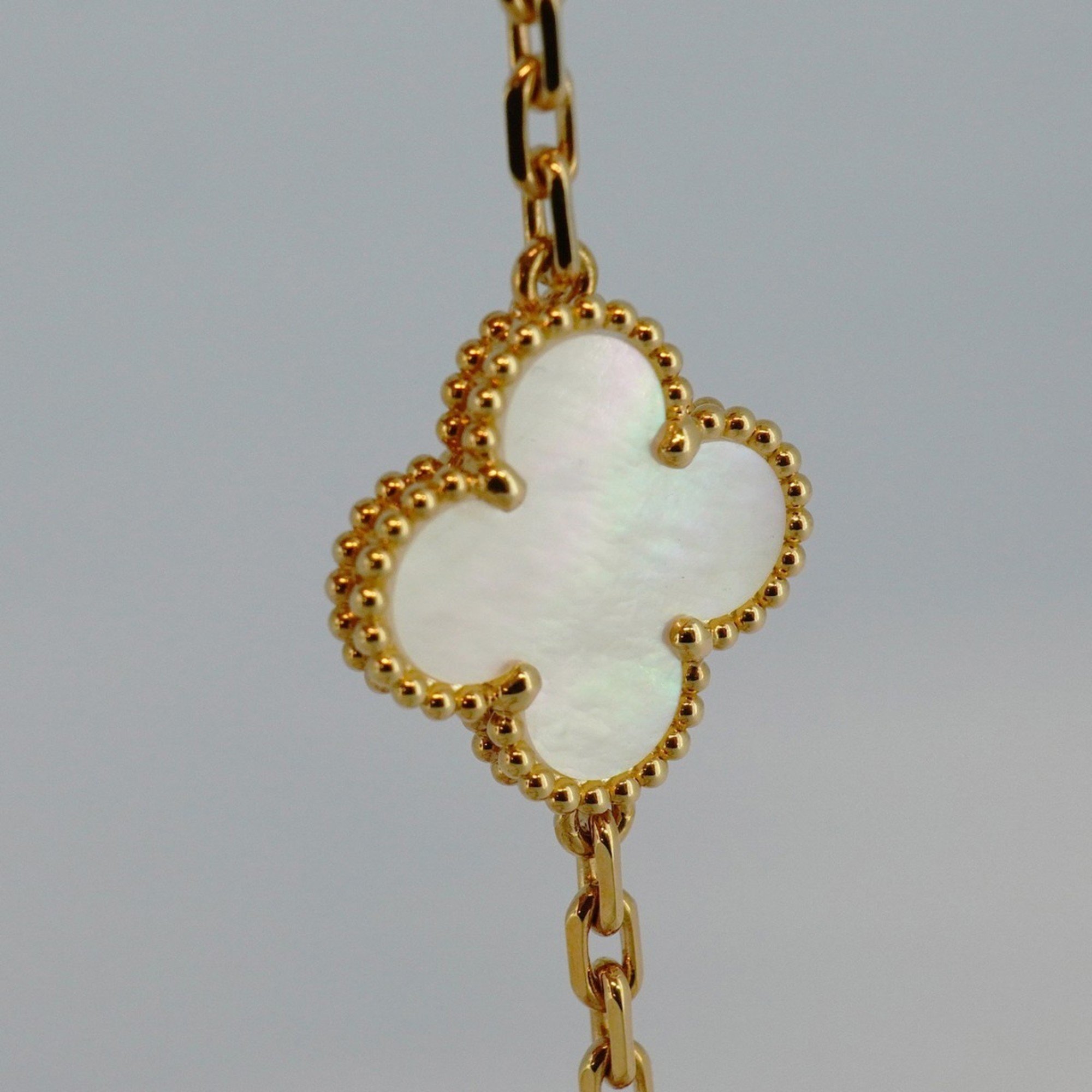 Van Cleef & Arpels Necklace Alhambra 10 Motifs Mother of Pearl K18YG Yellow Gold Ladies