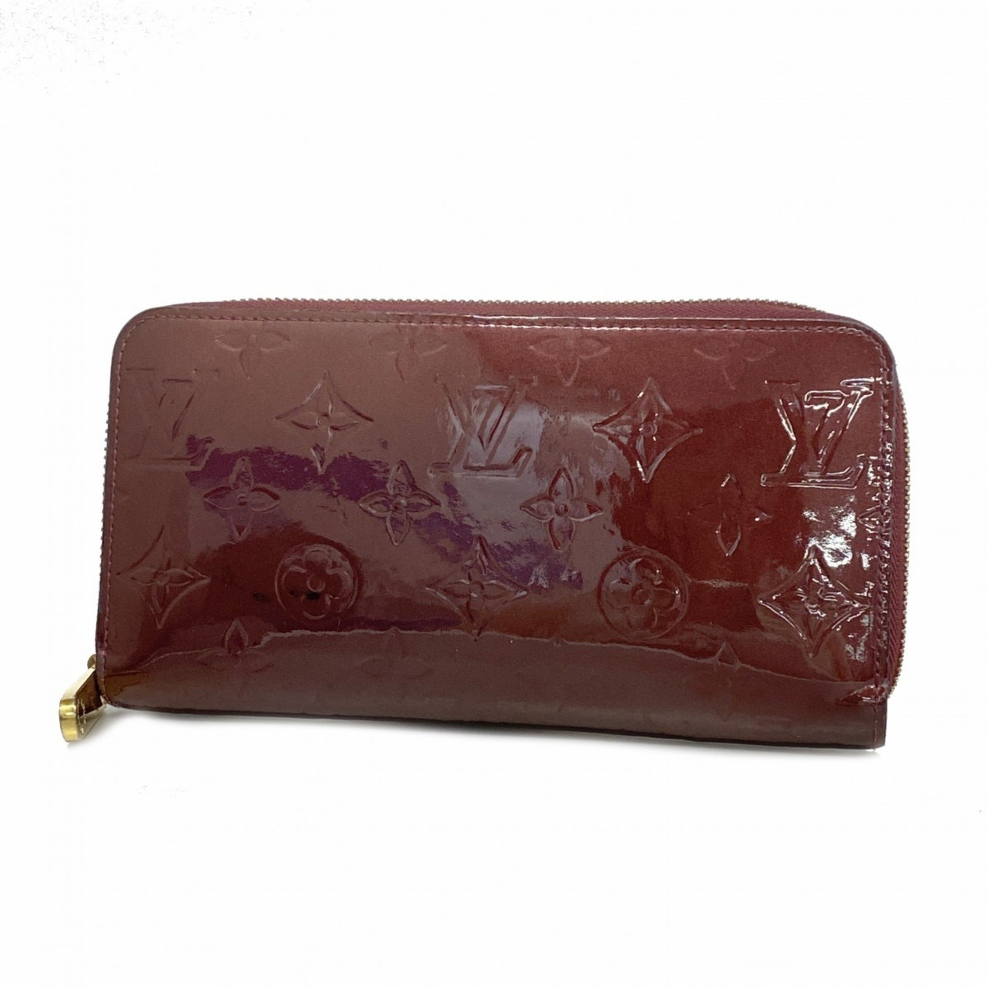 Louis Vuitton Long Wallet Vernis Zippy M90218 Griyot Ladies