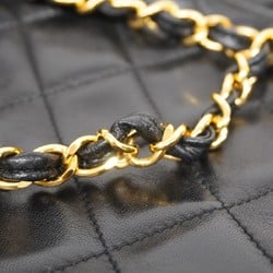 Chanel Shoulder Bag Matelasse Lambskin Black Women's