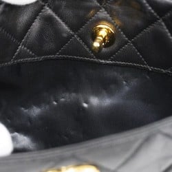 Chanel Shoulder Bag Matelasse Lambskin Black Women's