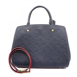 Louis Vuitton Handbag Monogram Empreinte Montaigne MM M42746 Marine Rouge Ladies