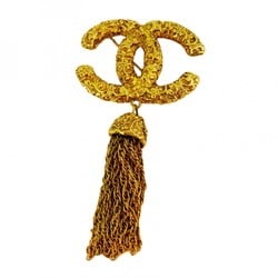 Chanel Brooch Coco Mark GP Plated Gold Ladies