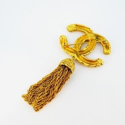 Chanel Brooch Coco Mark GP Plated Gold Ladies