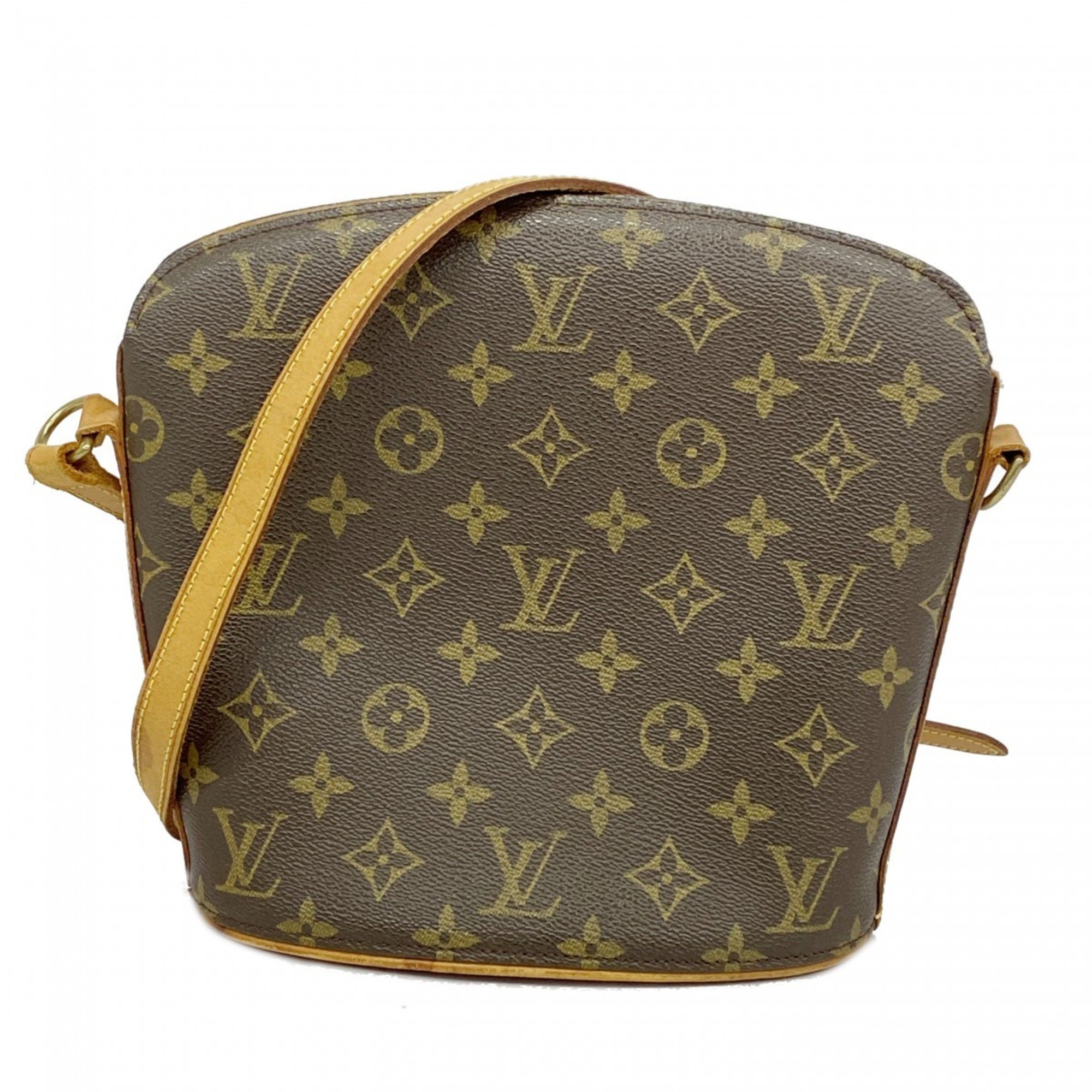 Louis Vuitton Shoulder Bag Monogram Drouot M51290 Brown Ladies