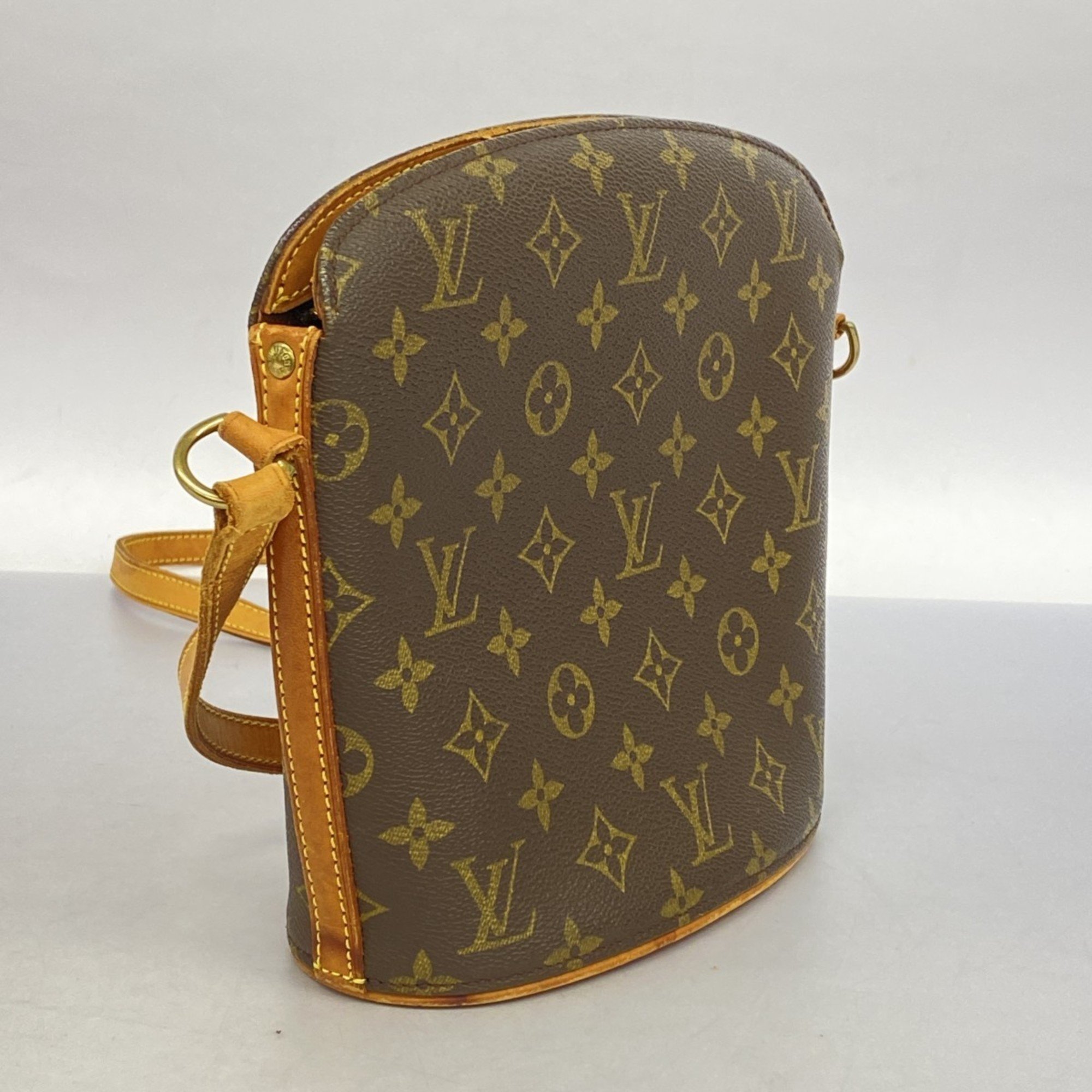 Louis Vuitton Shoulder Bag Monogram Drouot M51290 Brown Ladies