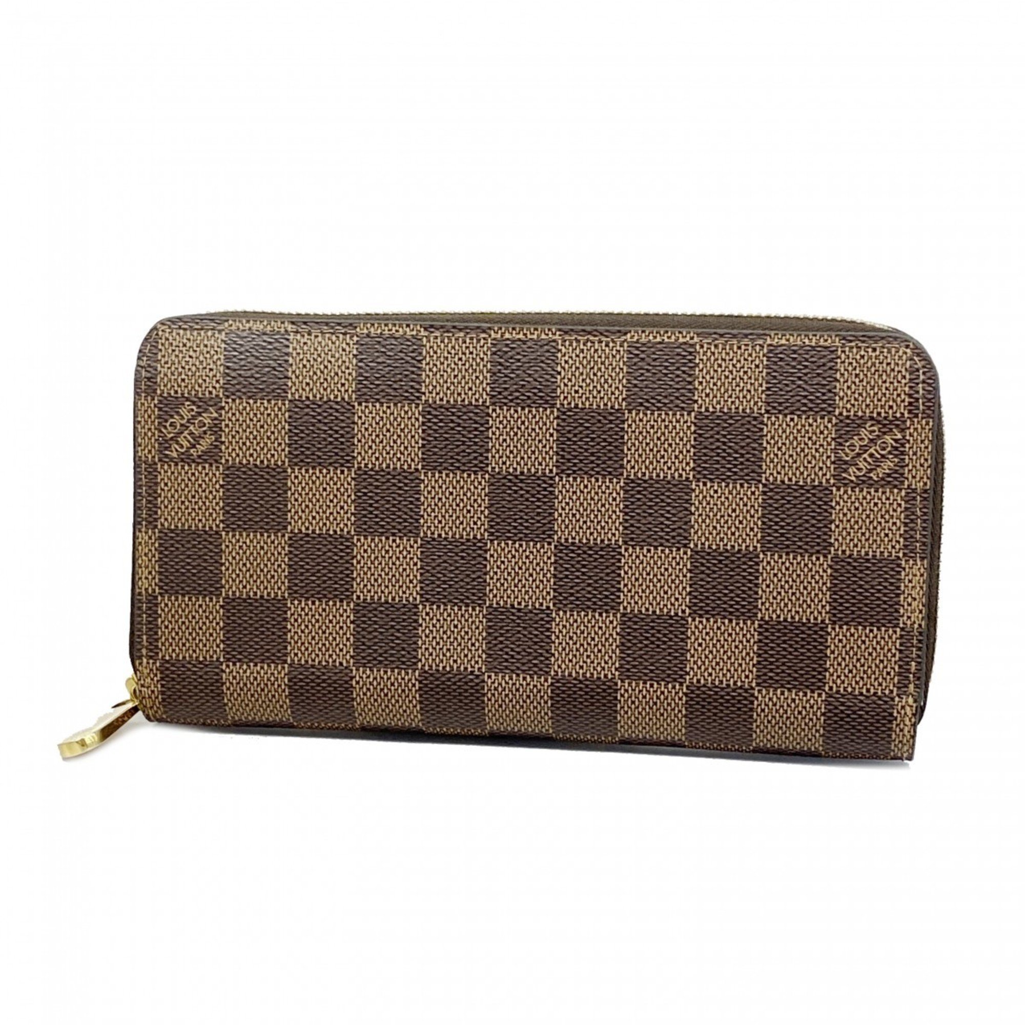 Louis Vuitton Long Wallet Damier Zippy N41661 Ebene Men's Women's