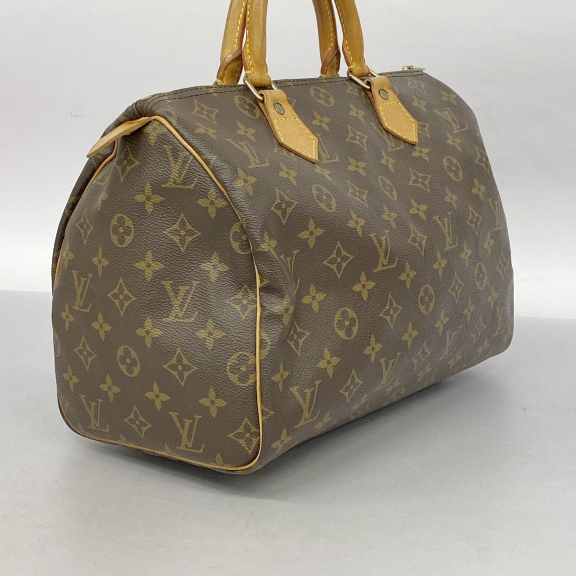 Louis Vuitton Handbag Monogram Speedy 30 M41108 Brown Ladies