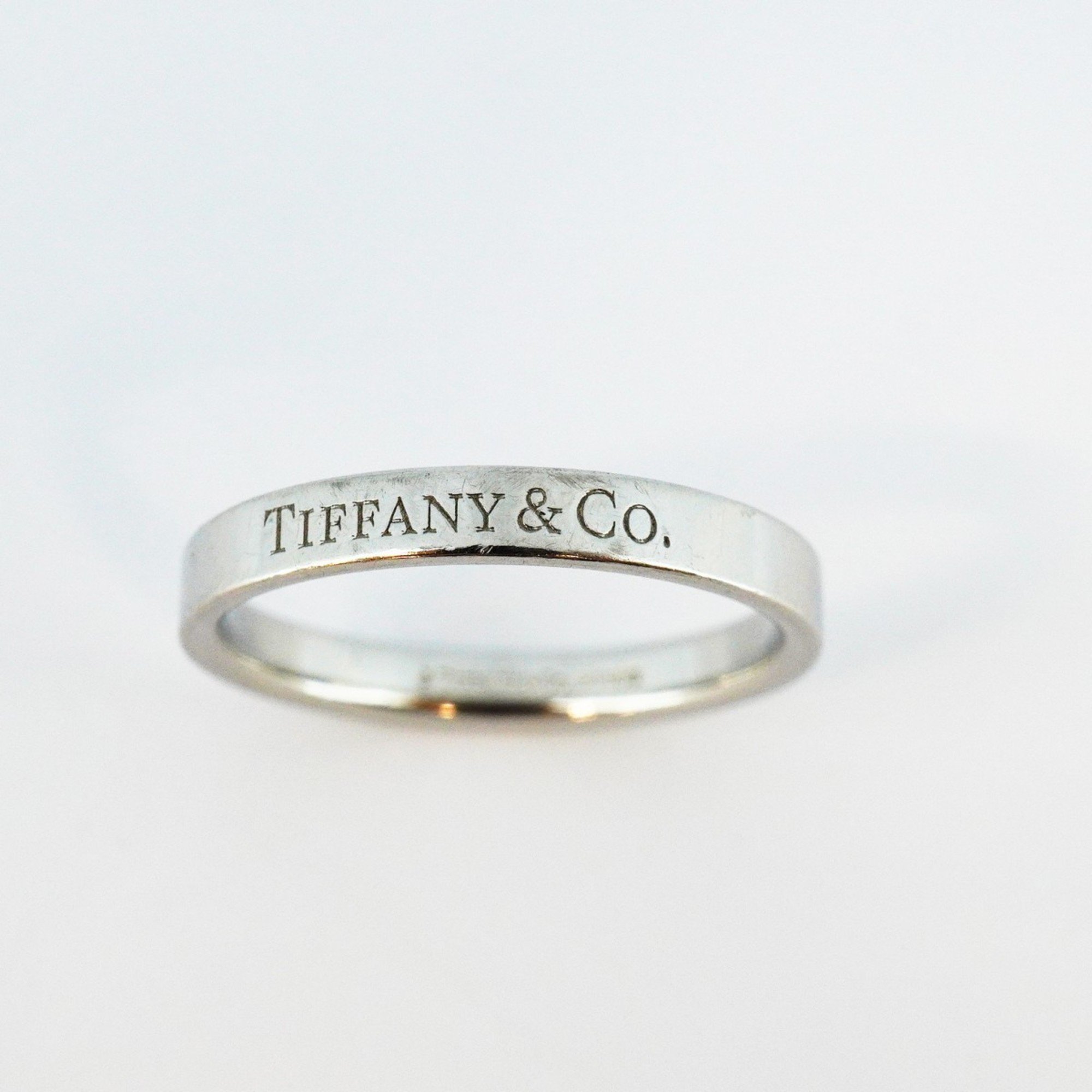 Tiffany ring flat band Pt950 platinum size 20 men's