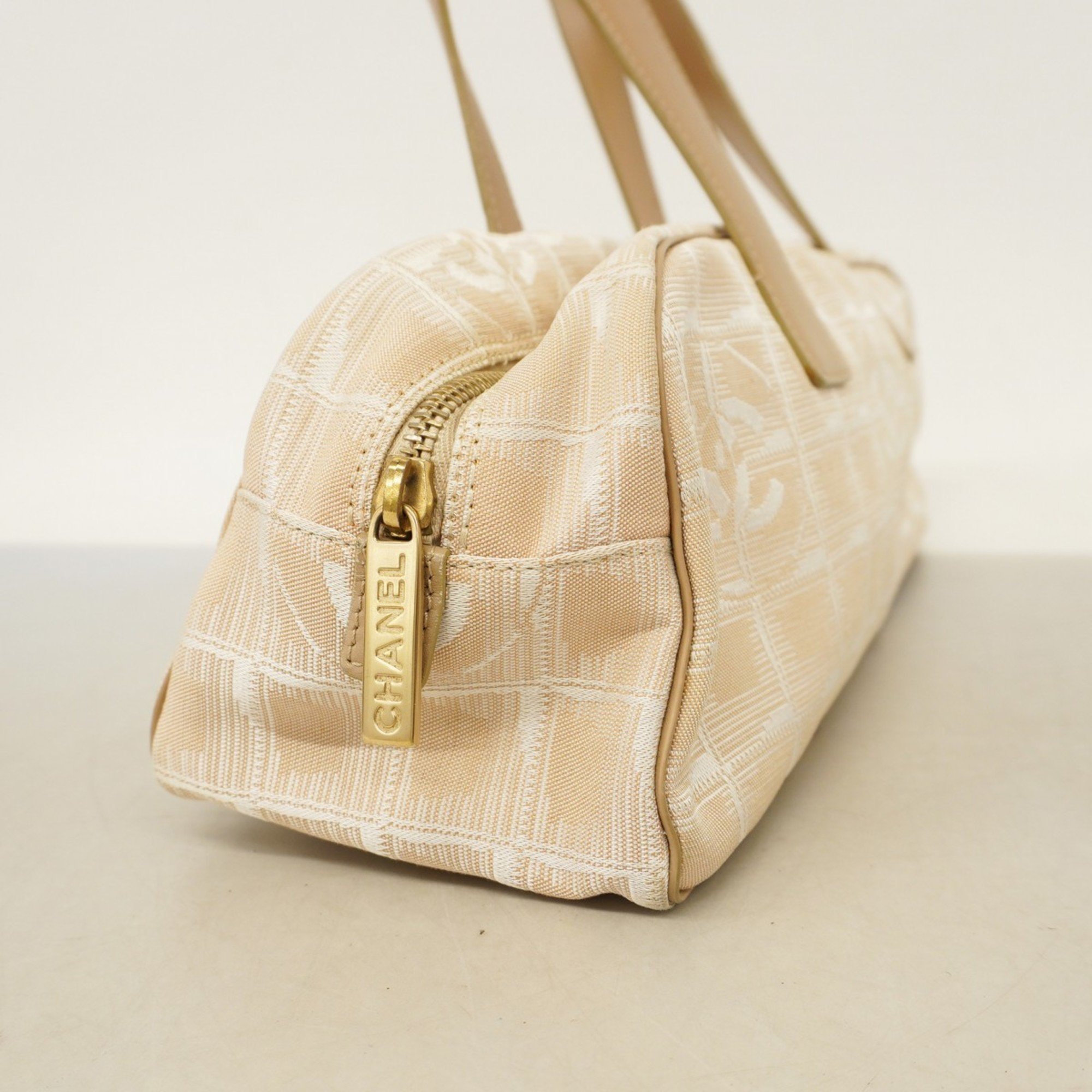 Chanel handbag New Travel Nylon Beige Ladies