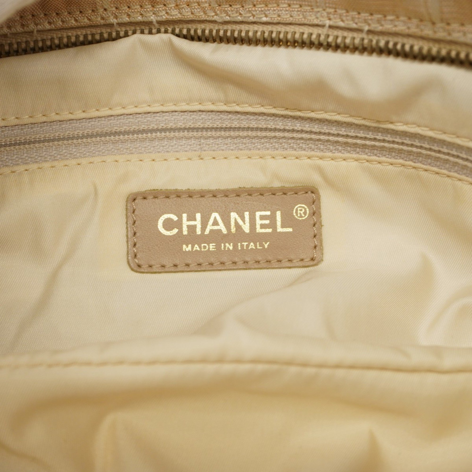 Chanel handbag New Travel Nylon Beige Ladies