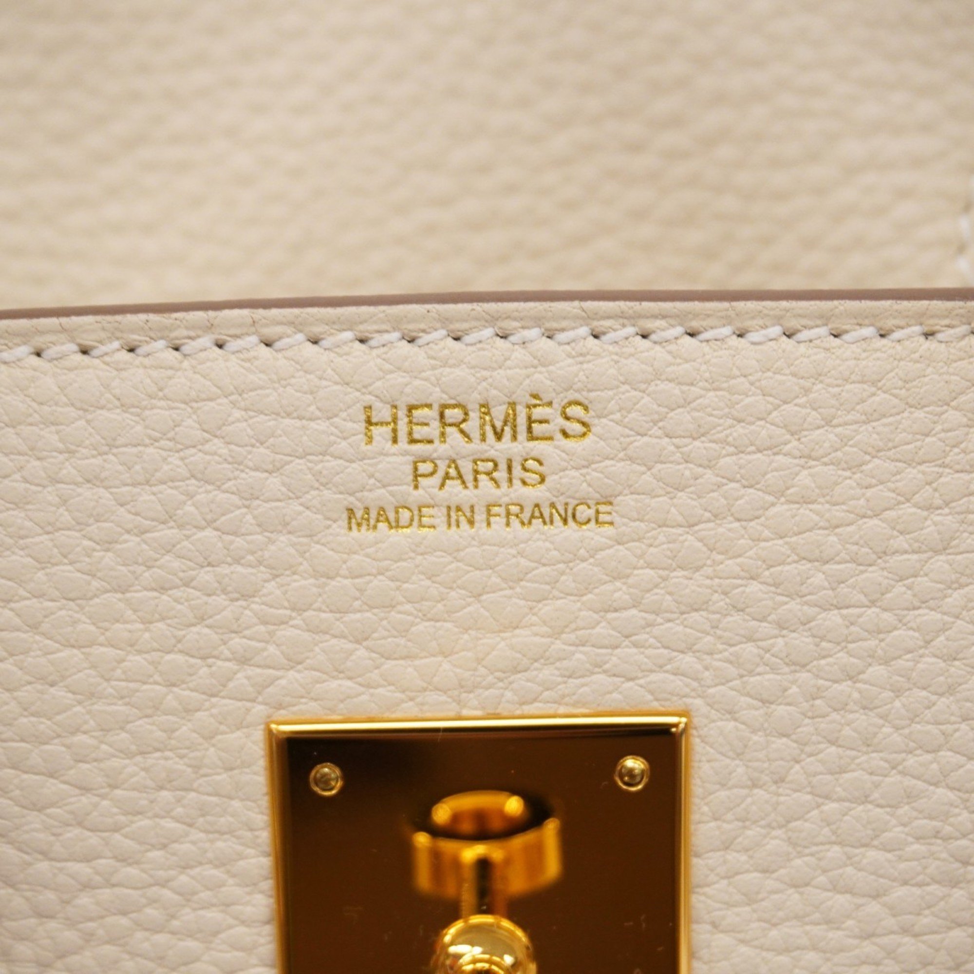 Hermes handbag Birkin 30 Togo Cre B engraved ladies