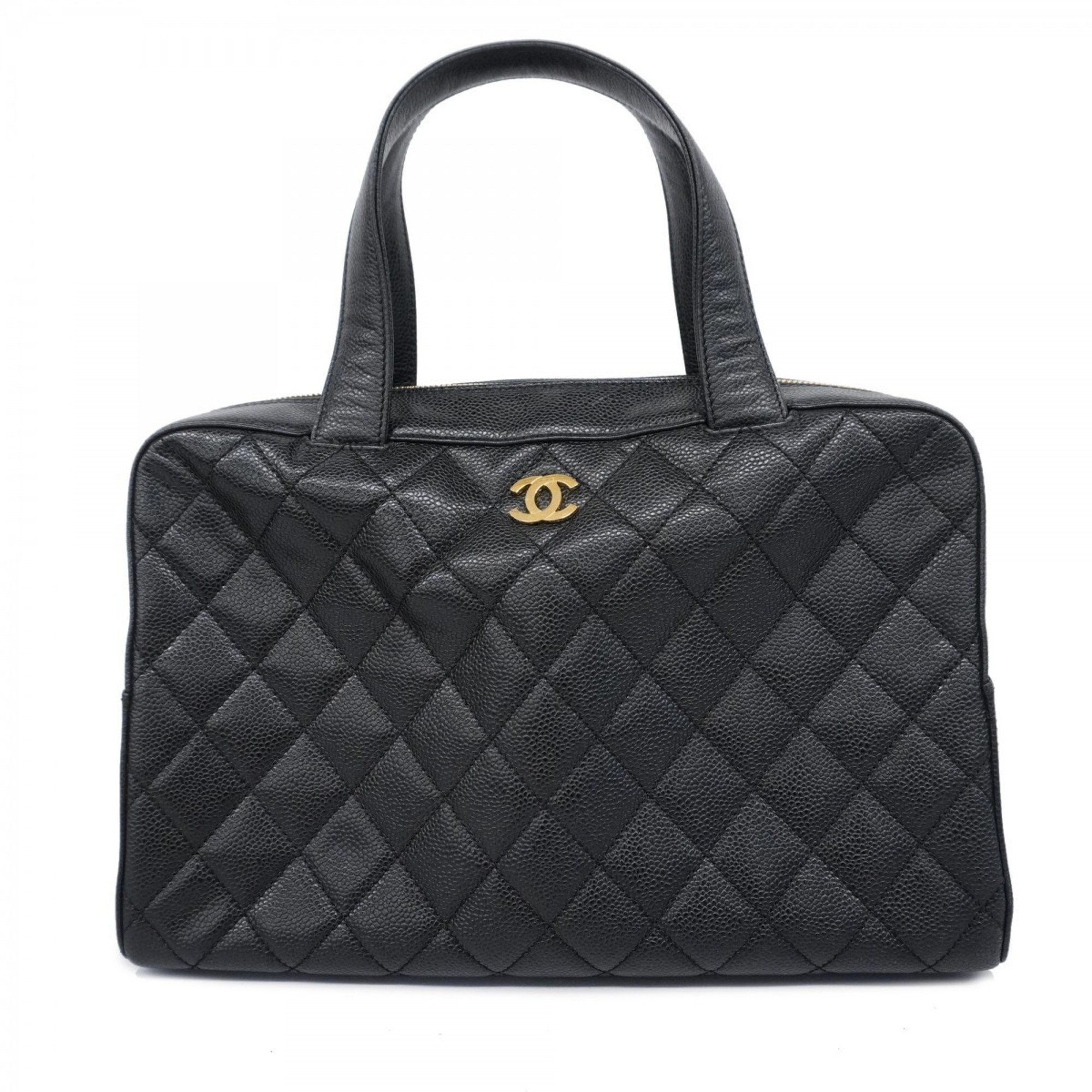 Chanel handbag Matelasse caviar skin black ladies