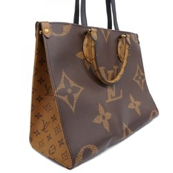 Louis Vuitton Tote Bag Monogram Reverse Giant On the Go MM M45321 Brown Women's