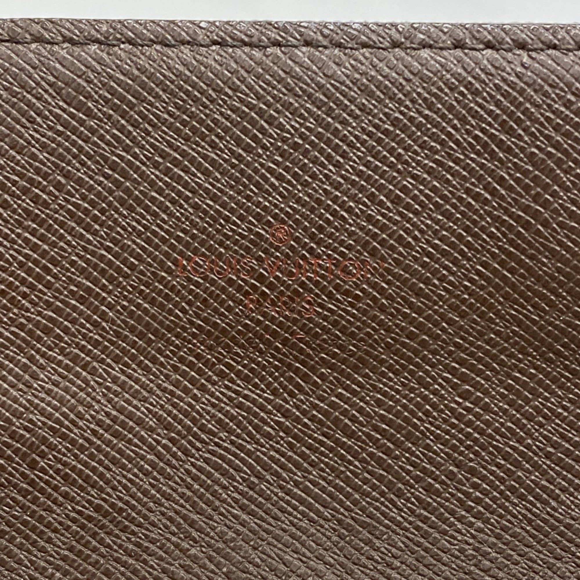 Louis Vuitton Long Wallet Damier Portefeuille Arcodion N60002 Ebene Men's