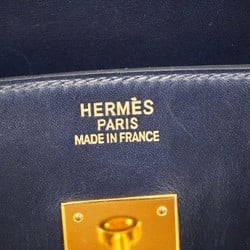 Hermes handbag Birkin 35 Vibrato box calf blue indigo □I stamp ladies