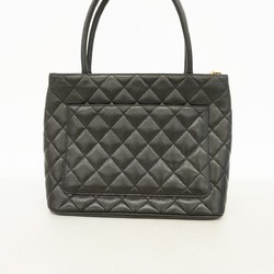 Chanel Tote Bag Reproduction Caviar Skin Black Women's