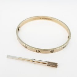 Cartier Bangle Love Bracelet K18WG White Gold Men's Women's