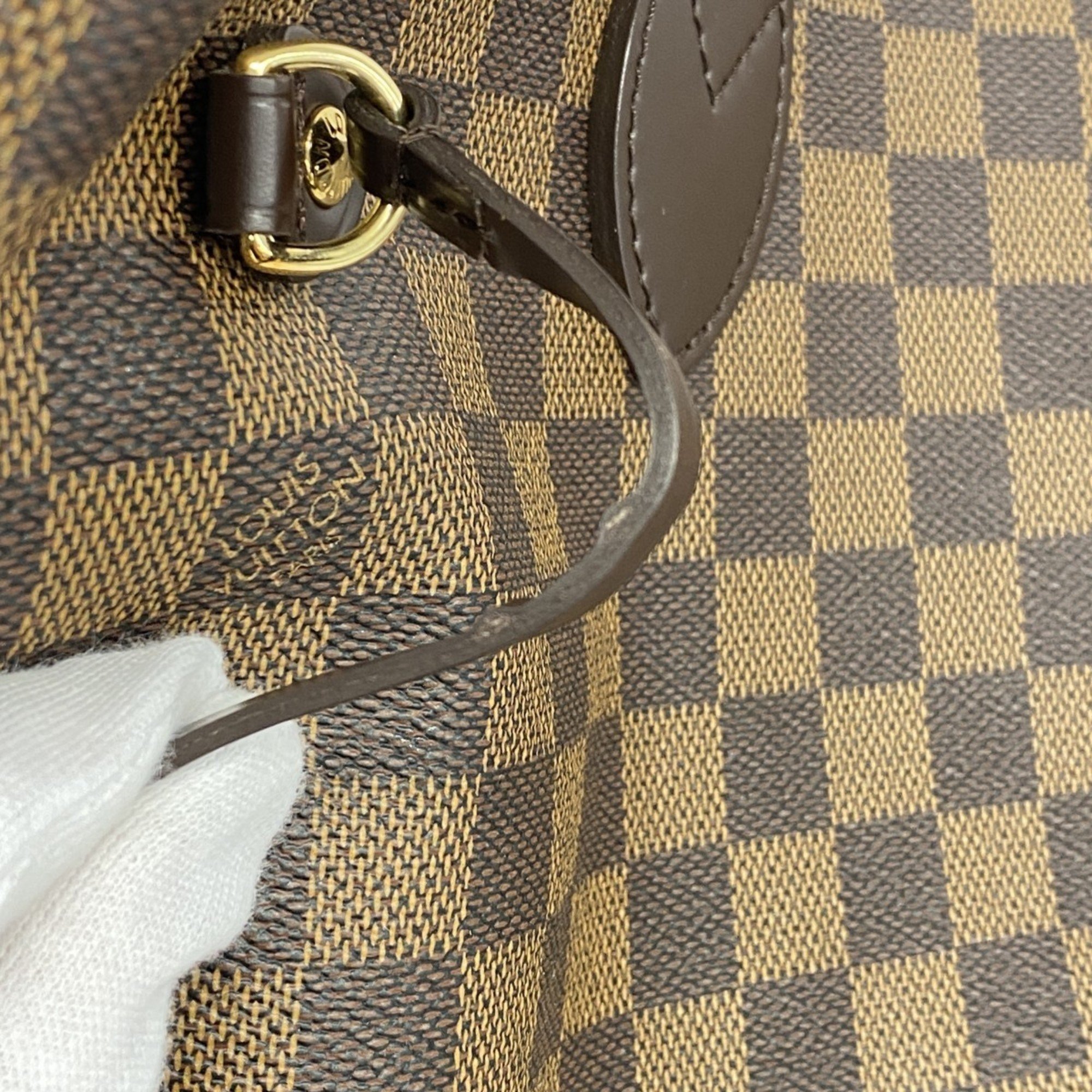 Louis Vuitton Tote Bag Damier Neverfull MM N51105 Ebene Women's