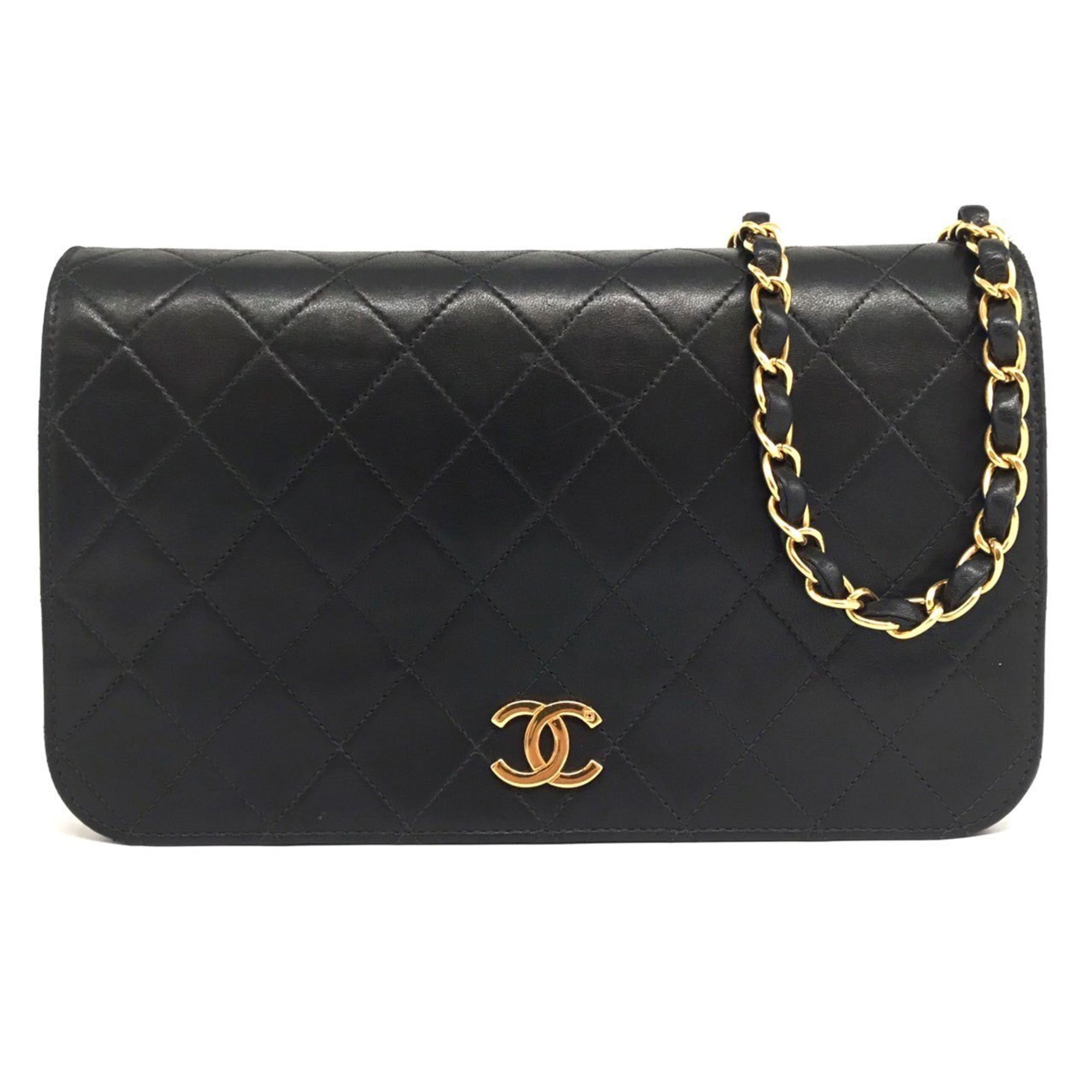 Chanel Matelasse Single Chain Shoulder Bag Lambskin Flap Coco Mark Push Lock No.6 CHANEL