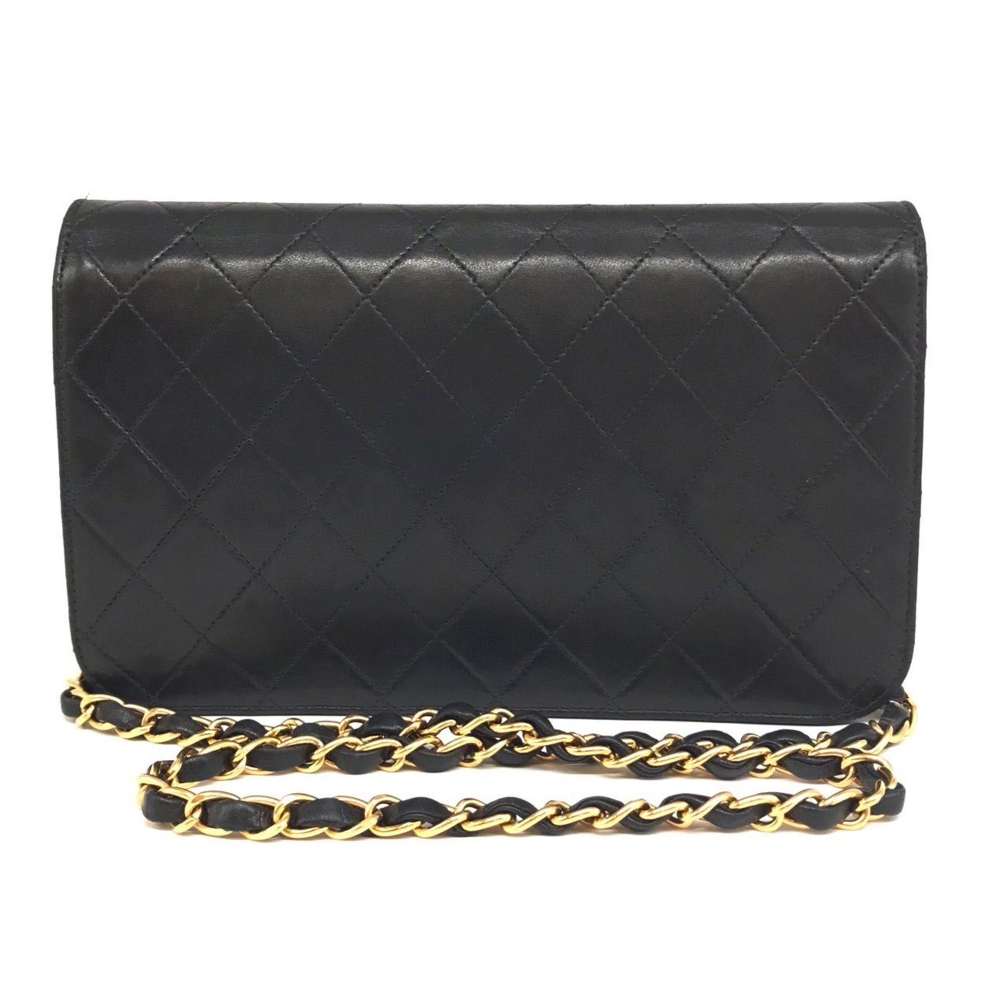 Chanel Matelasse Single Chain Shoulder Bag Lambskin Flap Coco Mark Push Lock No.6 CHANEL