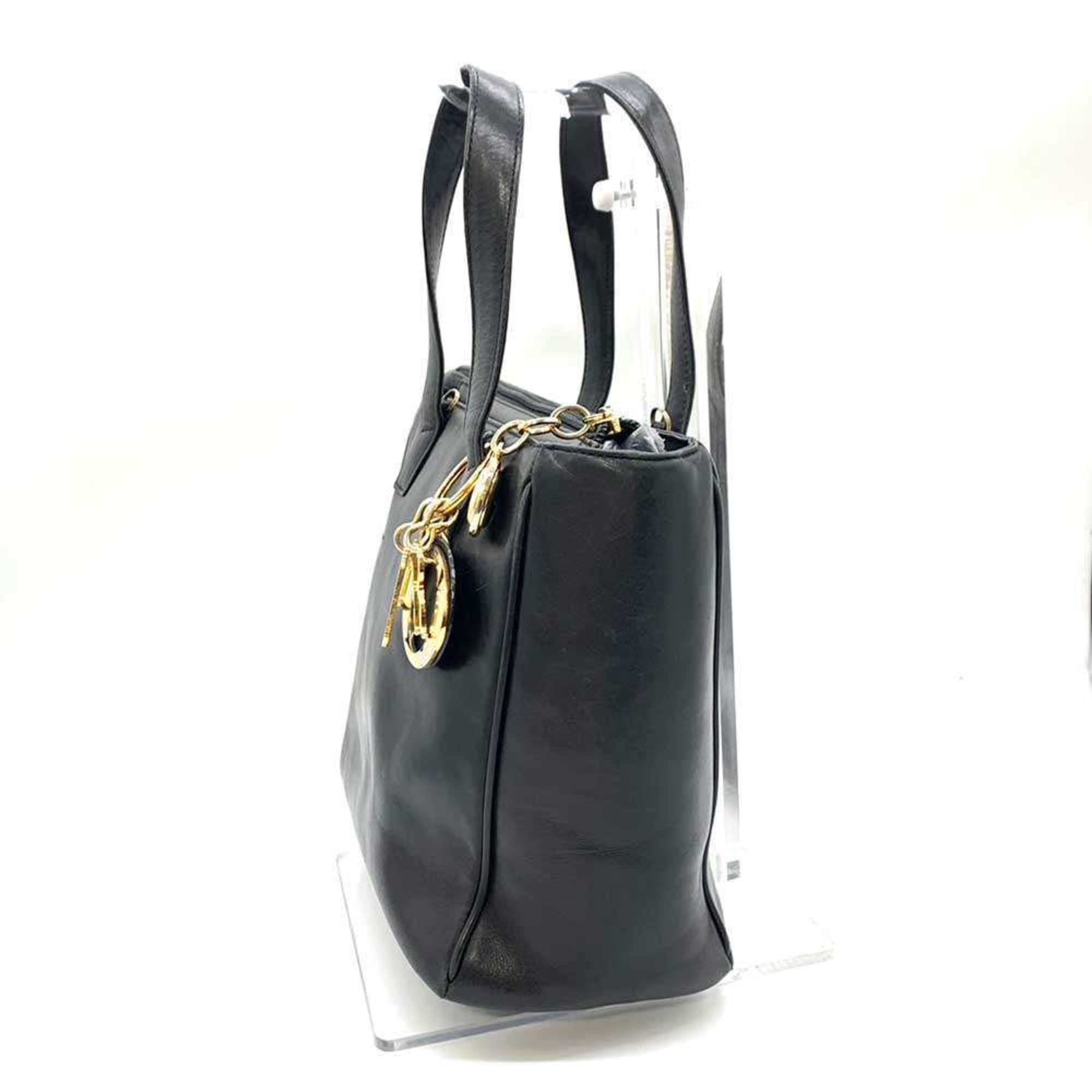 Christian Dior handbag in black leather