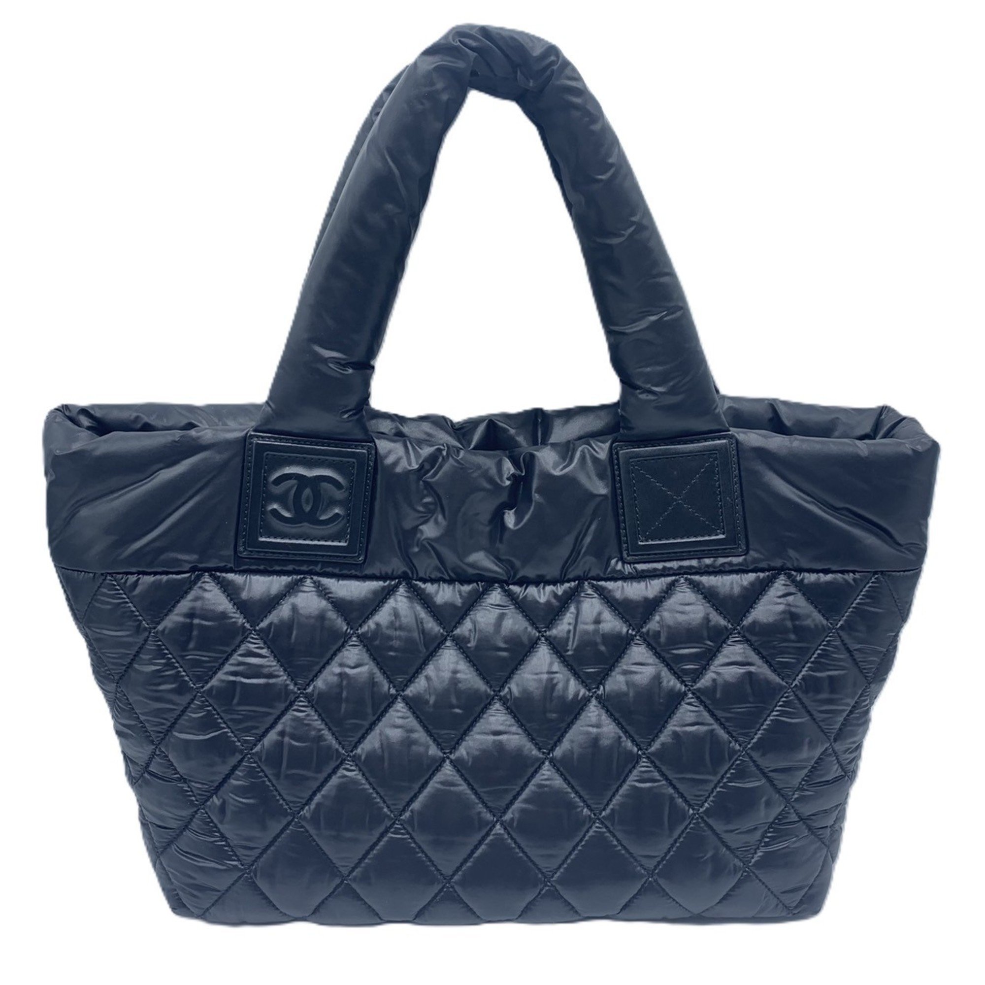 Chanel Coco Cocoon Tote Bag Nylon Black 17 Series 8610 Women's