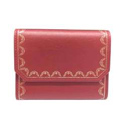 Cartier Multi Wallet Garland de Calf Leather Bordeaux L3001752 CARTIER