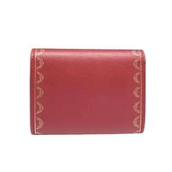 Cartier Multi Wallet Garland de Calf Leather Bordeaux L3001752 CARTIER