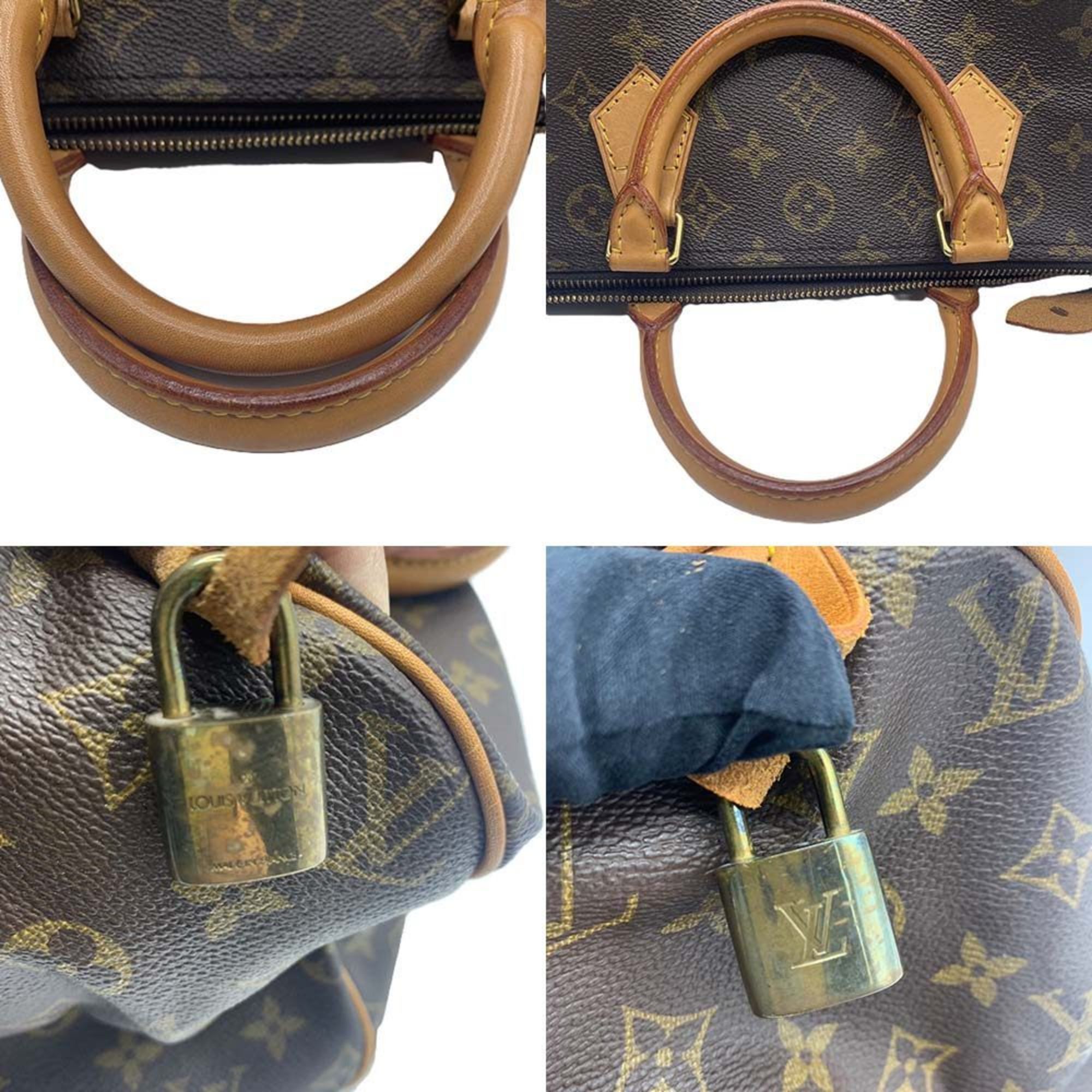 Louis Vuitton Speedy 30 Monogram Canvas M41526 Brown Women's Boston Bag Handbag