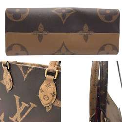 Louis Vuitton On the Go MM Tote Bag Monogram Reverse M45321 Brown LOUIS VUITTON A Rank