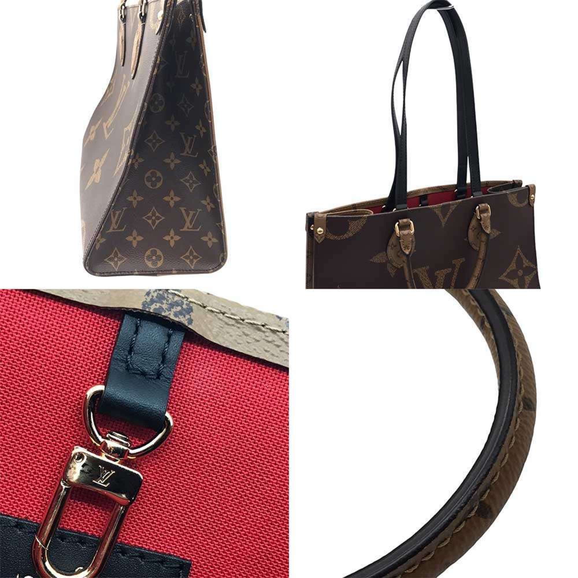 Louis Vuitton On the Go MM Tote Bag Monogram Reverse M45321 Brown LOUIS VUITTON A Rank