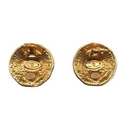 CHANEL Earrings Cambon Metal Gold