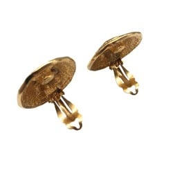 CHANEL Earrings Cambon Metal Gold