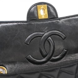 Chanel Shoulder Bag Matelasse Lambskin Black Women's