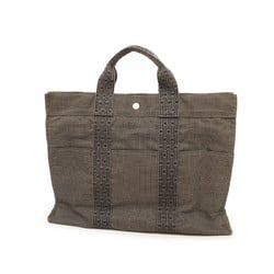 Hermes Tote Bag Air Line MM Canvas Grey Women's