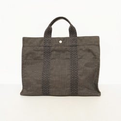 Hermes Tote Bag Air Line MM Canvas Grey Women's