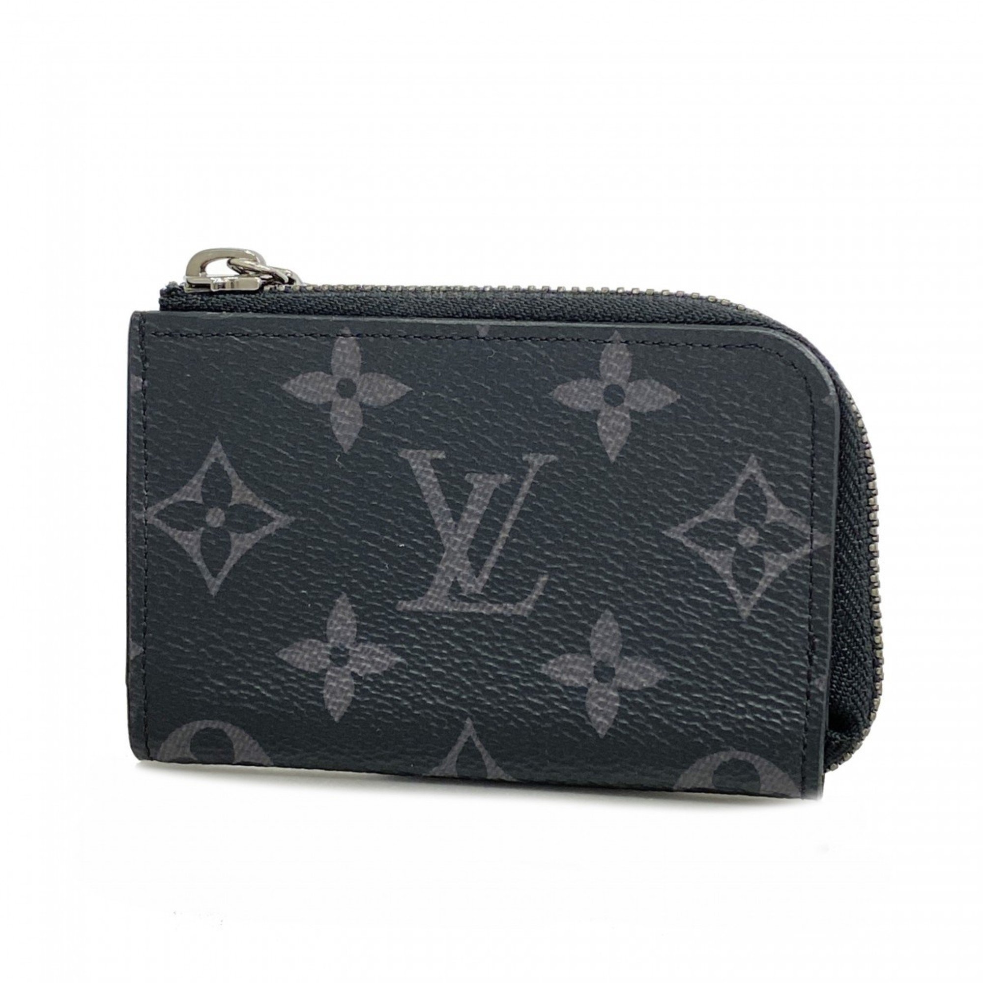 Louis Vuitton Wallet/Coin Case Monogram Eclipse Porte Monnaie Jour M63536 Black Men's