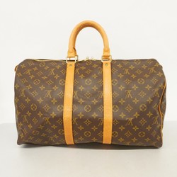 Louis Vuitton Boston Bag Monogram Keepall 45 M41428 Brown Men's Women's