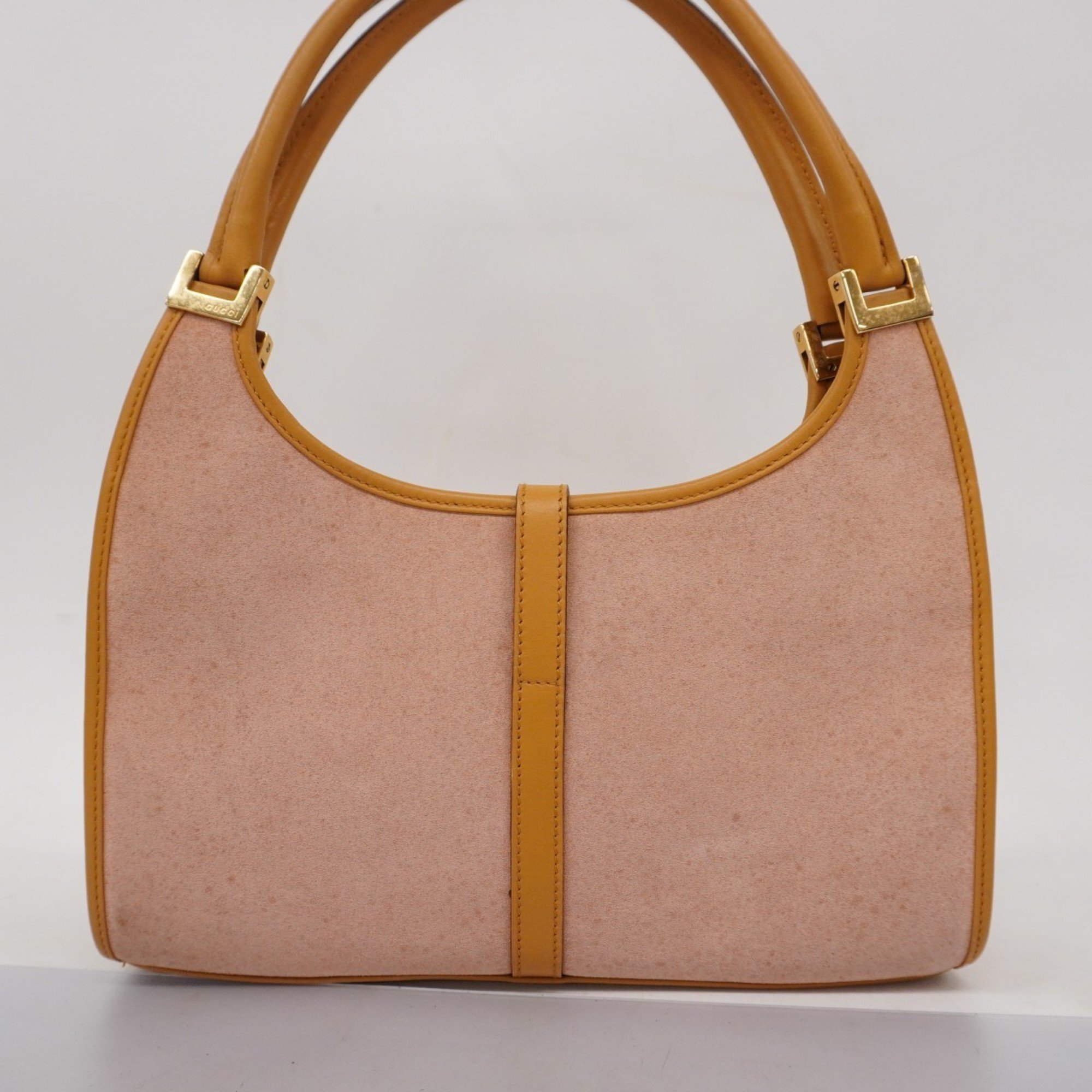 Gucci Handbag Jackie 002 1068 Suede Beige Pink Women's